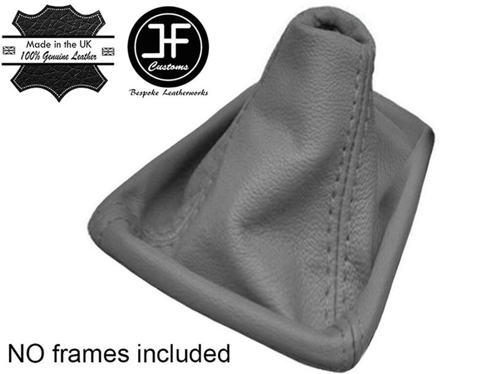 GREY GENUINE LEATHER MANUAL GEAR GAITER FITS AUDI A4 B6 2001-2004 CUSTOM NEW