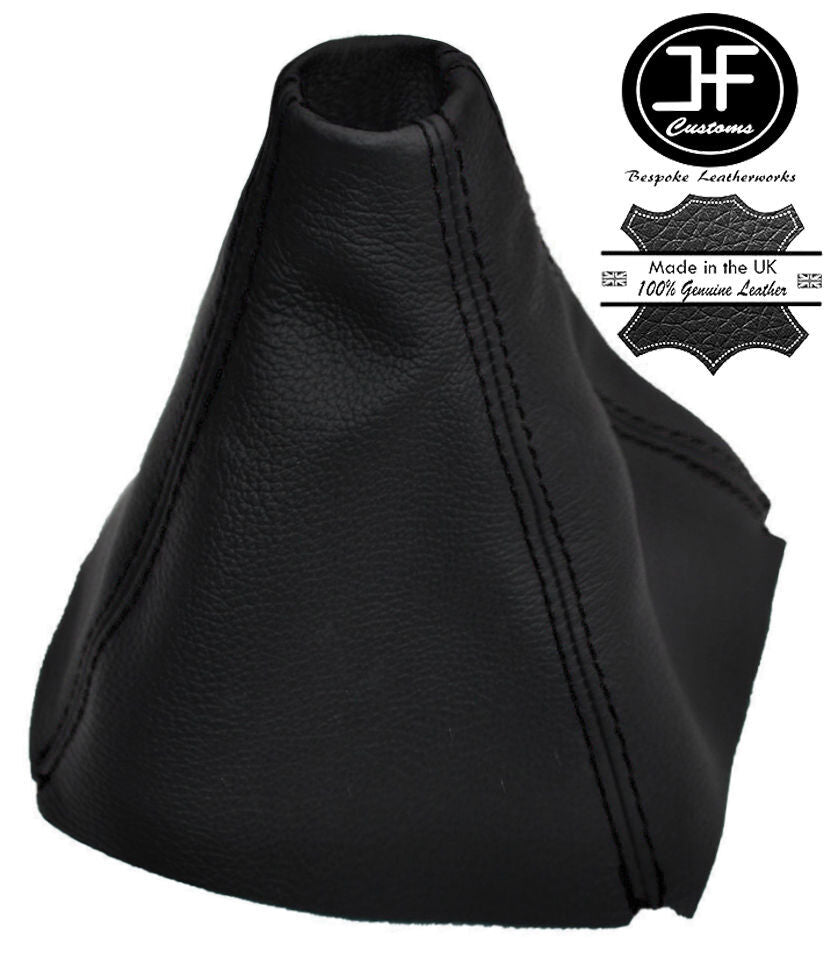 BLACK STITCHING REAL LEATHER GEAR GAITER BOOT FITS FORD C MAX FL 2007-2010