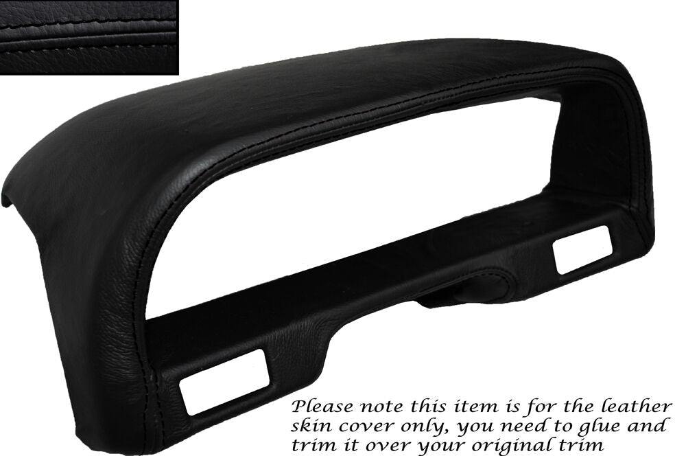 BLACK STITCH SPEEDO SURROUND HOOD LEATHER SKIN COVER FITS HONDA CRX 88-89