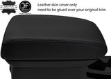 BLACK STITCH TOP GRAIN LEATHER ARMREST LID COVER FITS TOYOTA COROLLA 2003-2006