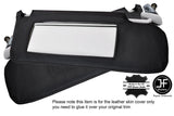 BLACK STICH 2X SUN VISORS LEATHER COVERS FITS AUDI COUPE QUATTRO S2 B3 B4 88-96