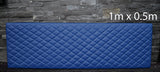 ROYAL BLUE LEATHER WITH PADDED DIAMOND STITCH 1Mx0.5M UPHOLSTERY FURNITURE AUTO