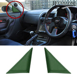 D GREEN ST 2X WING MIRROR DOOR TRIM COVER+PLASTIC FRAMES FITS NISSAN SKYLINE R33