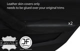 BLACK STITCH 2X REAR DOOR ARMREST LEATHER COVERS FITS  BMW X1 E84 2009-2015