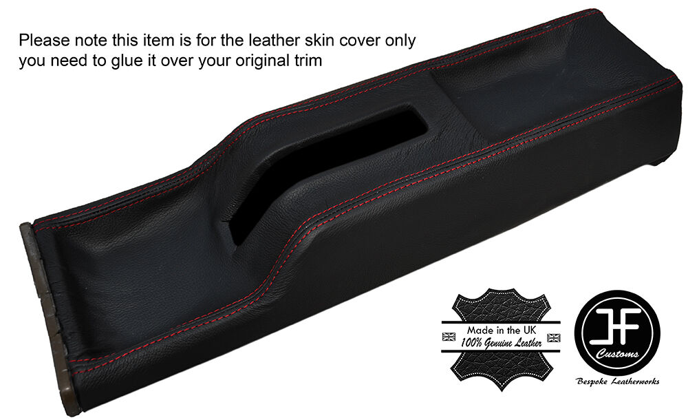RED STITCHING CENTRE CONSOLE LEATHER COVER FITS HILLMAN AVENGER CUSTOM NEW