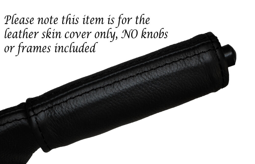 BLACK STITCH HANDBRAKE HANDLE LEATHER SKIN COVER FITS LOTUS ELAN M100 SE