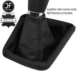 BLACK STITCH TOP GRAIN LEATHER MANUAL GEAR GAITER FITS SKODA SUPERB 2015-2018
