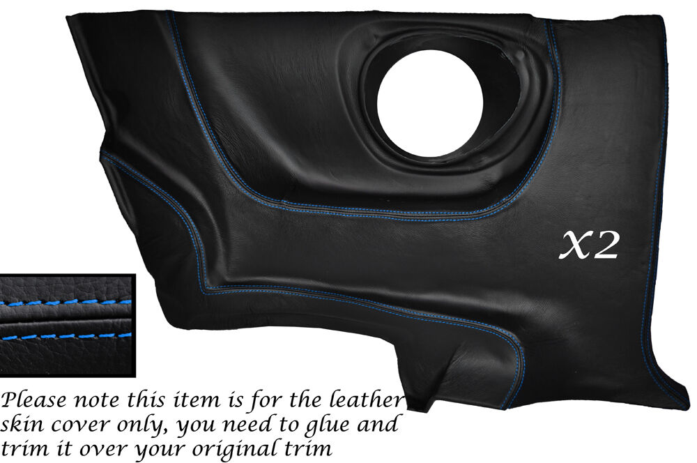BLUE STITCH 2X REAR DOOR CARD PANEL SKIN COVERS FITS TOYOTA CELICA MK6 94-98