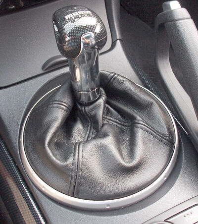 FITS MAZDA RX8 BLACK REAL LEATHER GEAR GAITER GAITOR CUSTOM NEW MADE IN UK