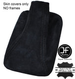 BLACK STITCHING REAL SUEDE MANUAL GEAR GAITER FITS JEEP WRANGLER 2011-2017