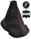 RED STITCHING REAL LEATHER MANUAL GEAR GAITER FITS HONDA CIVIC MK9 2012-2015