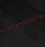 D RED CROSS STITCH SUEDE 2X SUN VISOR COVERS FOR PORSCHE BOXSTER 996 986 97-04