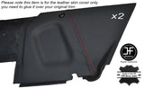 RED STITCH 2X CENTER CONSOLE SIDE TRIM SKIN COVERS FITS CORVETTE C4 84-90