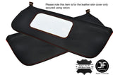 RED STITCH 2X SUN VISORS LEATHER COVERS FITS CAMARO GEN 2 1974-1976 CUSTOM NEW