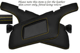 YELLOW STITCH 2X SUN VISORS LEATHER SKIN COVERS FITS NISSAN 200SX S15 1999+