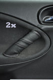 FITS ROVER 200 25 MG ZR 2X DOOR HANDLE COVERS grey stitch CUSTOM NEW MADE IN UK