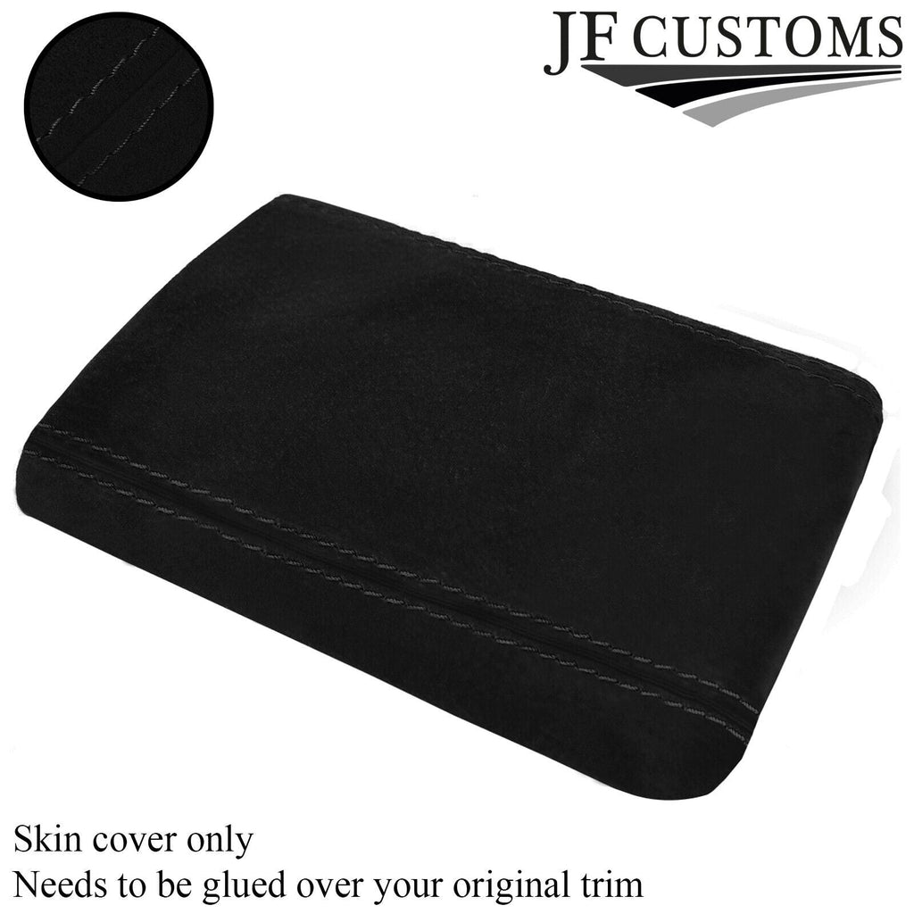 BLACK STITCHING REAL SUEDE ARMREST COVER FITS SUBARU IMPREZA WRX STI 2001-2004