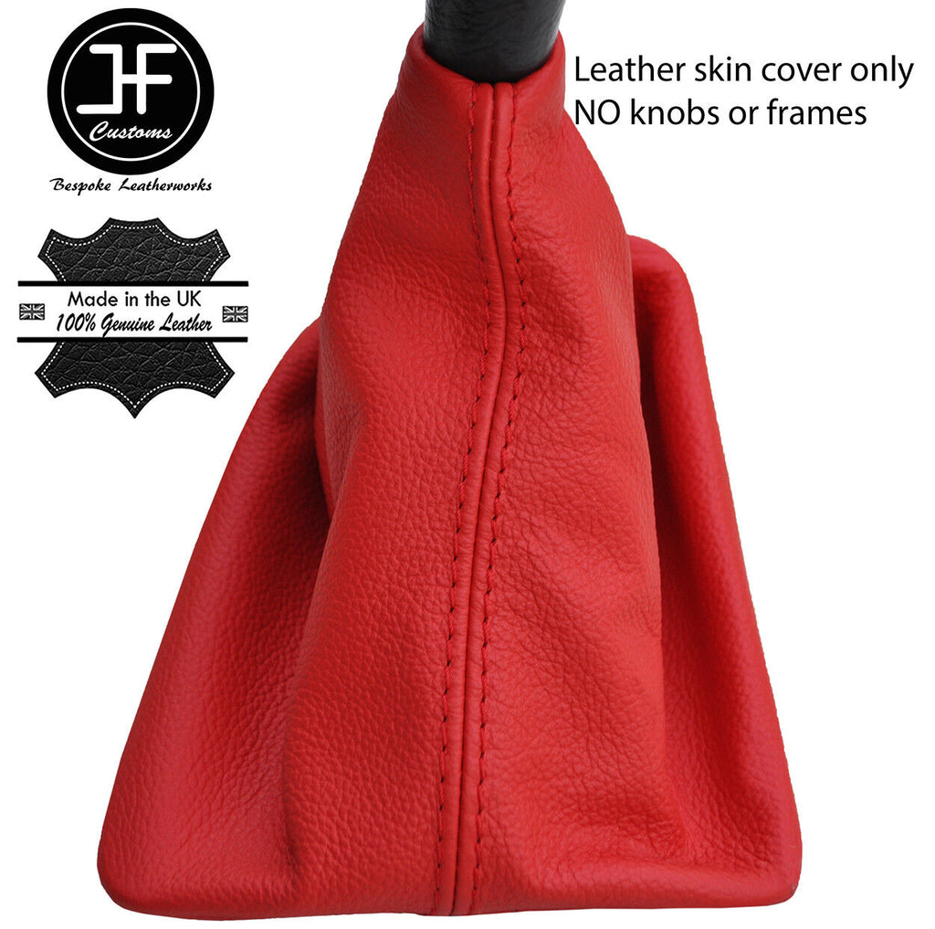 RED TOP GRAIN REAL LEATHER MANUAL GEAR GAITER FITS RENAULT LAGUNA 01-07