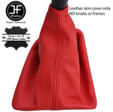 RED TOP GRAIN REAL LEATHER MANUAL GEAR GAITER FITS RENAULT LAGUNA 01-07