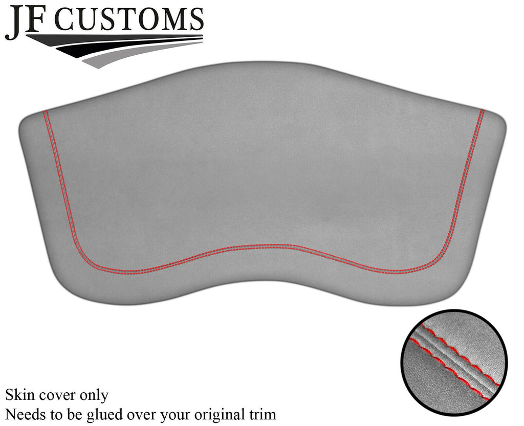 RED STITCH L GREY LUXE-SUEDE TARGA HEADLINER SUN SHADE COVER FOR CORVETTE C6