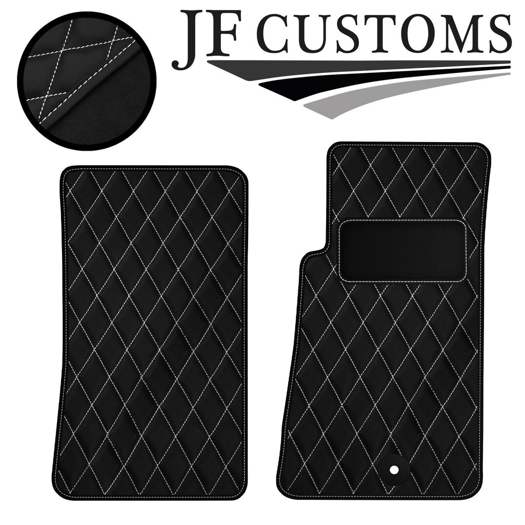 WHITE DIAMOND VINYL 2X TAILORED FLOOR CARPETS FOR MAZDA MX5 MK2 98-05 JF1
