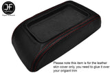 RED STITCH LEATHER ARMREST LID SKIN COVER FITS LANDROVER FREELANDER MK1 98-06