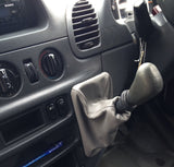 GREY STITCH FITS MERCEDES SPRINTER VAN GREY GEAR GAITER COVER GENUINE LEATHER