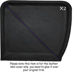 PURPLE STITCH 2X T BAR ROOF SUN SHADES SKIN COVER FITS TOYOTA MR2 MK1 84-90