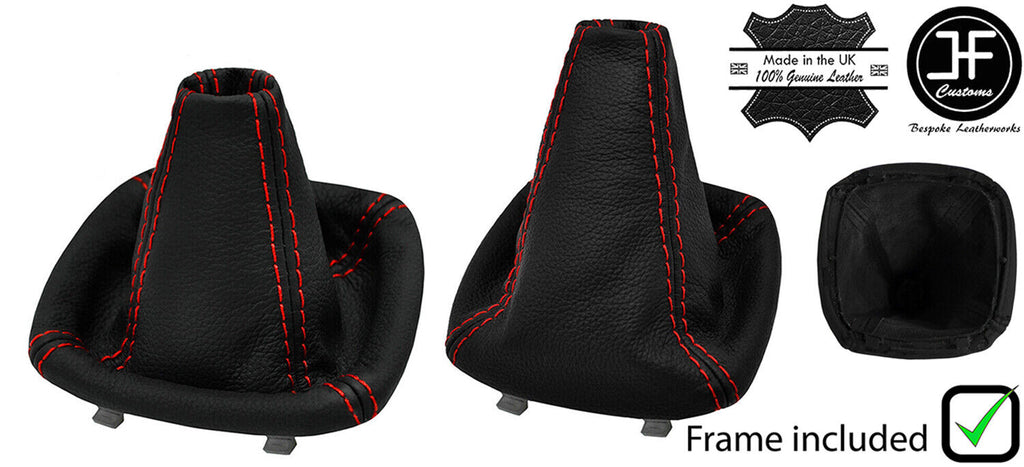RED STITCH LEATHER MANUAL GEAR GAITER+FRAME FOR MERCEDES VITO METRIS W447 15+