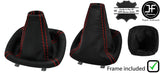 RED STITCH LEATHER MANUAL GEAR GAITER+FRAME FOR MERCEDES VITO METRIS W447 15+