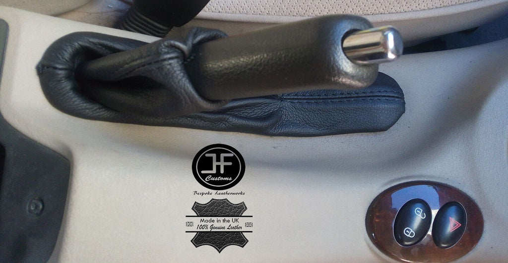 BLACK REAL LEATHER HANDBRAKE GAITER COVER FITS ROVER 75 MG ZT ZT-T 99-05