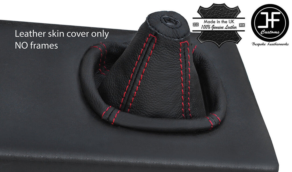 RED STITCHING REAL LEATHER MANUAL GEAR GAITER FITS LANCIA MONTECARLO SCORPION
