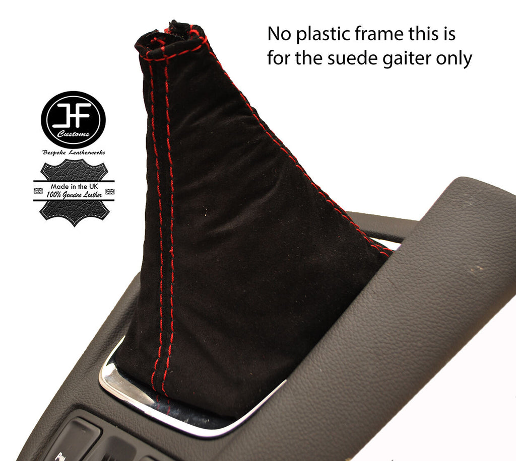 RED STITCH REAL SUEDE GEAR GAITER FITS VAUXHALL OPEL ZAFIRA C TOURER 12-17