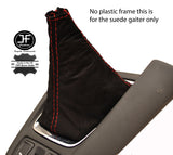 RED STITCH REAL SUEDE GEAR GAITER FITS VAUXHALL OPEL ZAFIRA C TOURER 12-17