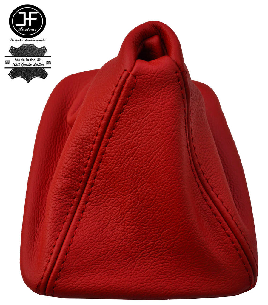 RED REAL LEATHER MANUAL GEAR STICK GAITER FITS BMW 3 SERIES E36 E46 1991-2005