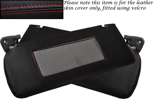 RED STITCH FITS LEXUS IS200 1999-2005 2X SUN VISORS LEATHER SKIN COVERS ONLY