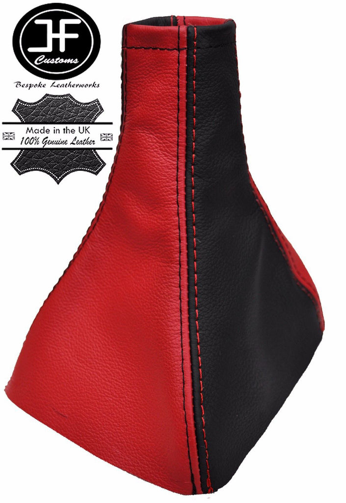 BLACK & RED REAL LEATHER GEAR GAITER FITS VAUXHALL OPEL ASTRA MK3 III F 91-98