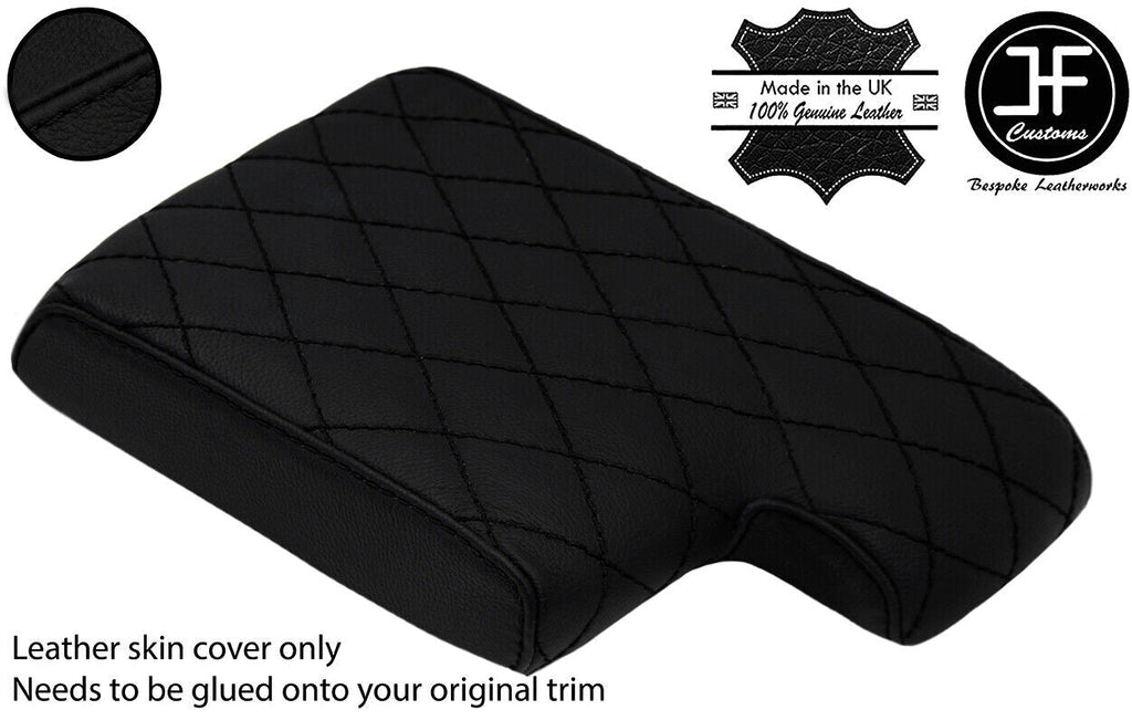 BLACK DIAMOND STITCH ARMREST LEATHER COVER FOR BMW 3 SERIES E46 1999-2005
