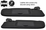 BLACK STITCH 2X SUN VISORS LEATHER COVERS FITS FORD MUSTANG CONVERTIBLE 10-14