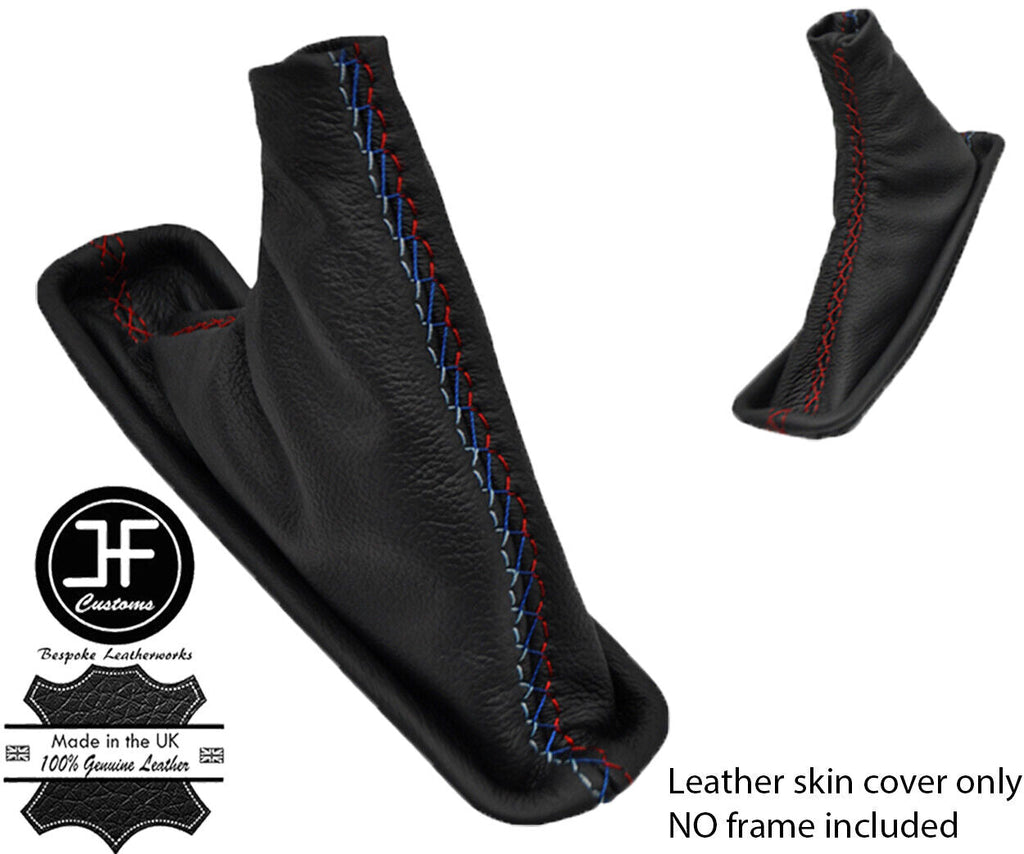 RED  STITCH MPOWER CROSS STITCH LEATHER HANDBRAKE GAITER FITS BMW 5 E39 95-03
