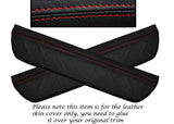 RED STITCH 2X REAR DOOR SILL TRIM SKIN COVERS FITS HONDA CIVIC MK8 06-12