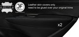 BLACK STITCH 2X REAR DOOR ARMREST LEATHER COVER FOR PEUGEOT 308 07-12 SW ESTATE