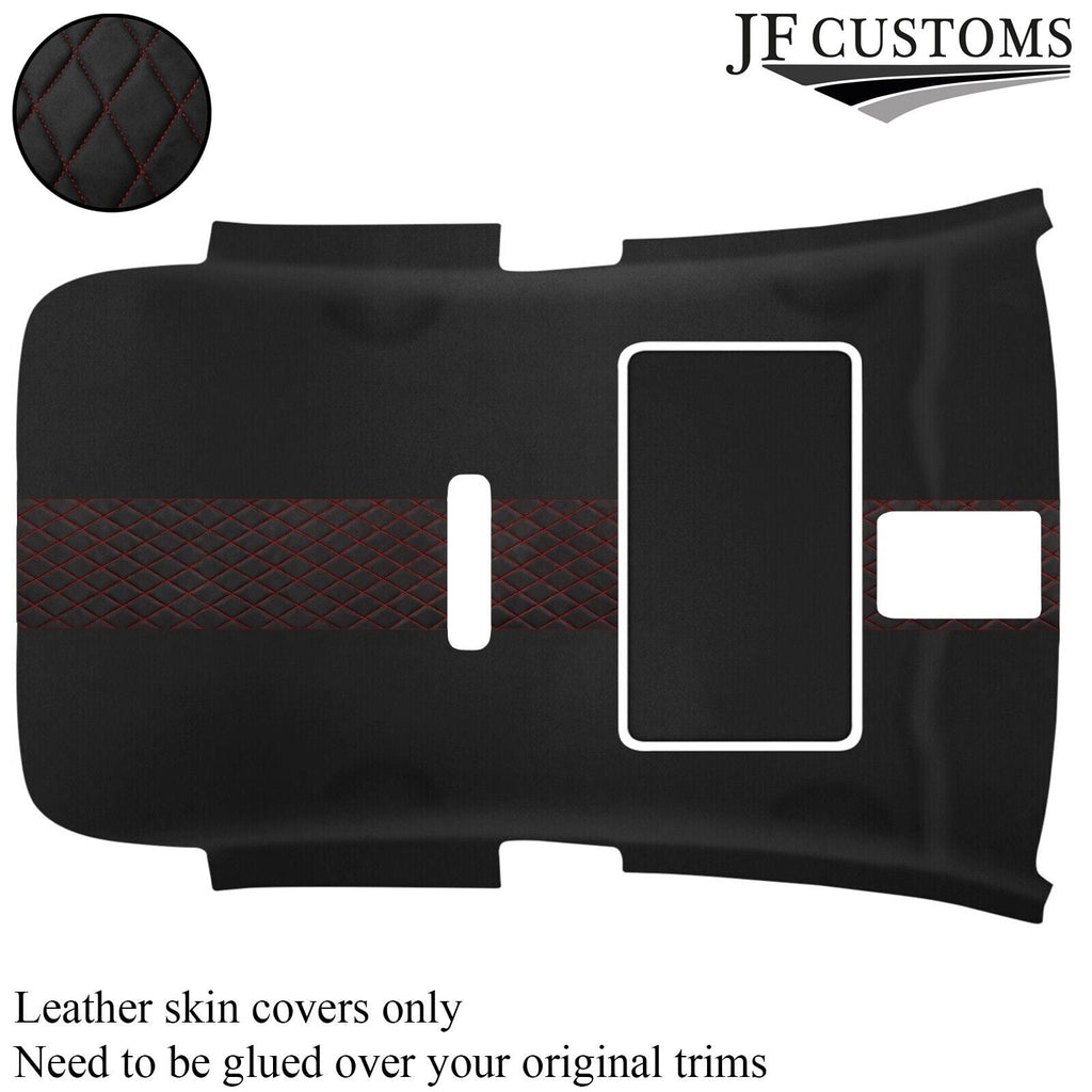 DSG2 D RED STITCH D GREY LUXE SUEDE SUNROOF HEADLINER COVER FOR GOLF MK6 09-14