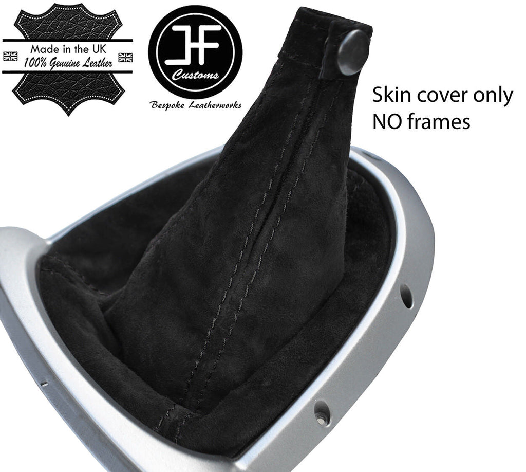 BLACK STITCHING REAL SUEDE MANUAL GEAR GAITER FOR ALFA ROMEO GT 2003-2010