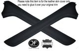 BLACK STITCH 2X CENTER CONSOLE SIDE TRIM LEATHER COVERS FITS JAGUAR XF 08-15