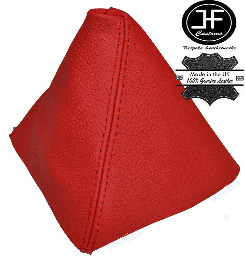 RED  REAL LEATHER FITS SKODA FABIA RS 6Y VRS 1999-2007 GEAR STICK GAITER