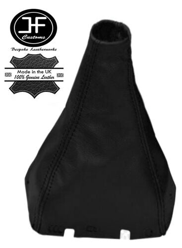 BLACK LEATHER MANUAL GEAR STICK GAITER FITS SEAT IBIZA 6J 2008-2015 CUSTOM NEW