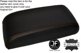 ORANGE STITCH ARMREST LID LEATHER COVER FITS LAND ROVER DISCOVERY TD5 300 TDI