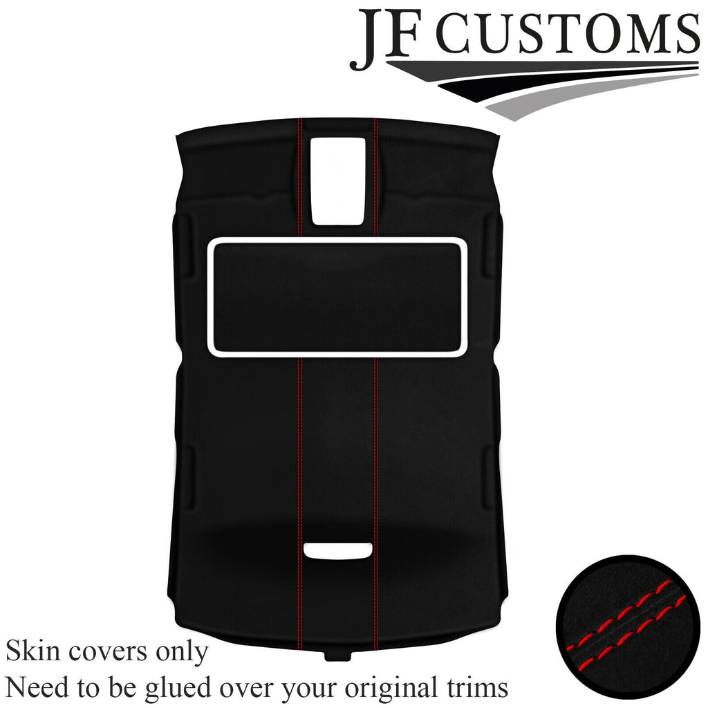 RED STITCH  SUEDE SUNROOF HEADLINER COVER FOR AUDI A4 B7 04-09 SALOON CUSTOM NEW