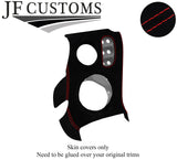 RED STITCH SUEDE 2X SPEAKER VENT DASH SILL COVERS FOR LOTUS ELISE S2 01-06